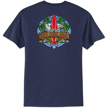 Joe's Surf Shop Longboard Design 50/50 Cotton Poly T-Shirts in Regular, Big and Tall Joe's USA