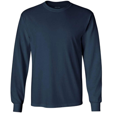 Joe's USA Men's Long Sleeve Heavyweight Cotton T-Shirts in Regular, Big & Tall - Navy T-Shirts Joe's USA Navy Small