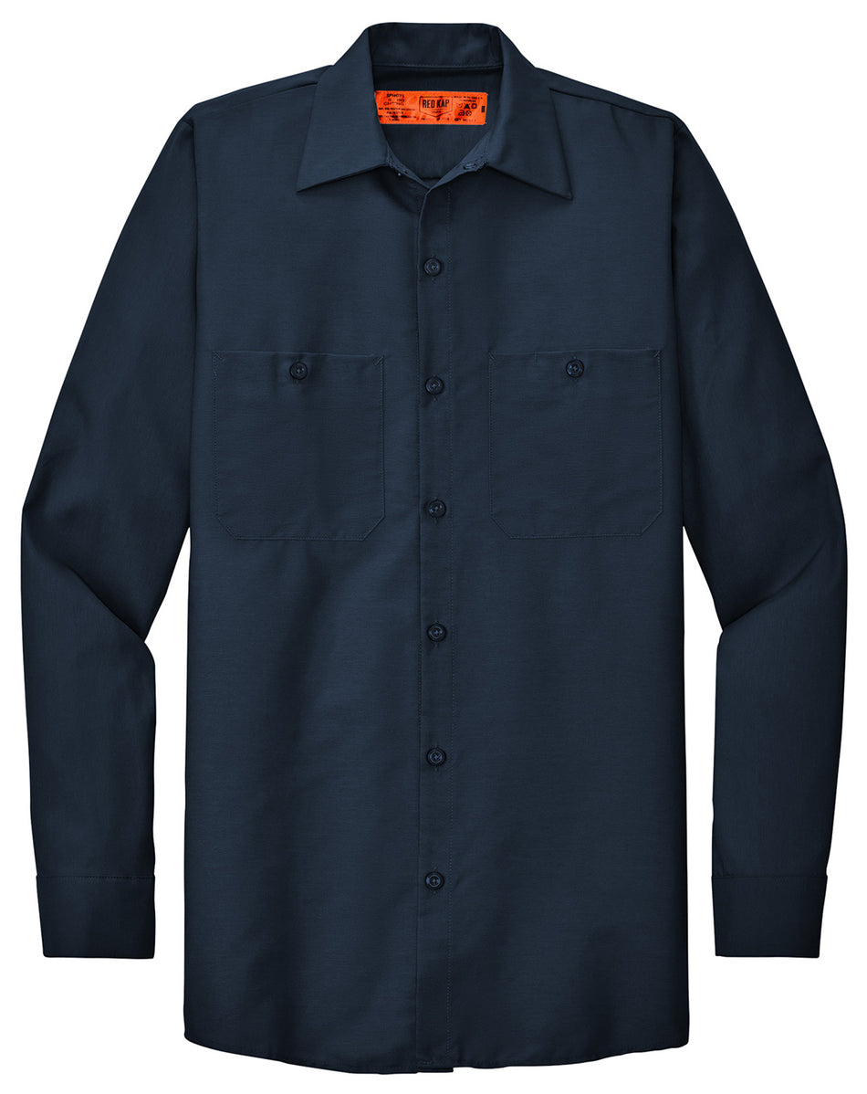 Men's Long Size, Long Sleeve Industrial Work Shirt