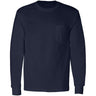 Joe's USA Men's Long Sleeve Essential T-Shirt with Pocket Joe's USA Navy Small