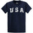 Joe's USA Vintage USA Logo Tee - Navy Joe's USA Navy Small
