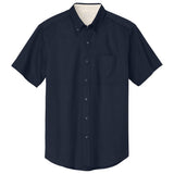 Joe's Men's Short Sleeve Button-Up Shirt - Navy / Light Stone Woven Shirts Joe's USA Navy / Light Stone Small