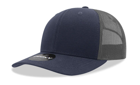 Decky 6 Panel Mid Profile Structured Cotton Blend Trucker | Decky 6021