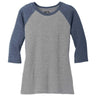 Ladies Perfect Tri 3/4-Sleeve Raglan Joe's USA Navy Frost / Grey Frost X-Small