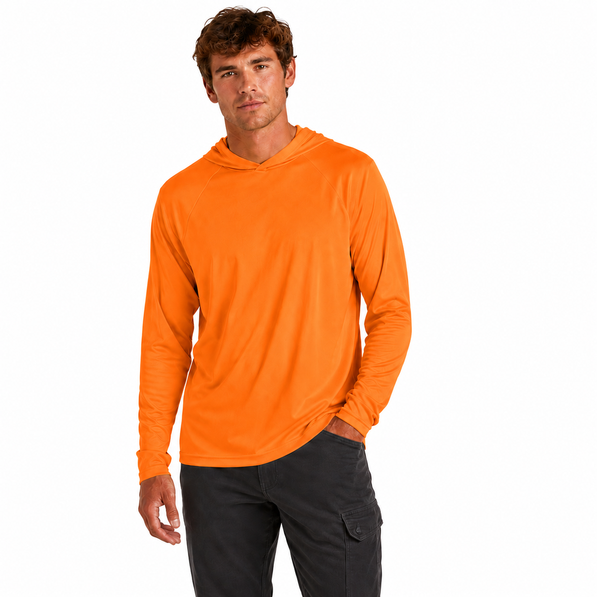 Joe's USA Construction & Landscape Lightweight Performance Hooded Tee