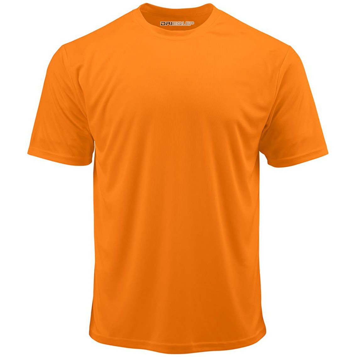 DRIEQUIP Men's Athletic All Sport Training Tee Shirts-NeonOrange Activewear DRI-EQUIP Neon Orange X-Small