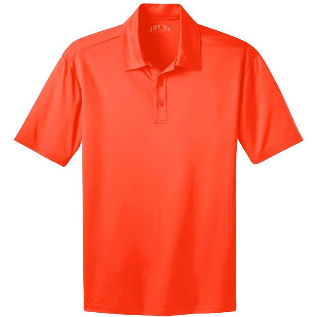 Joe's USA Men's Silk Touch Performance Polo XS- 6XL Polos/Knits Joe's USA Neon Orange