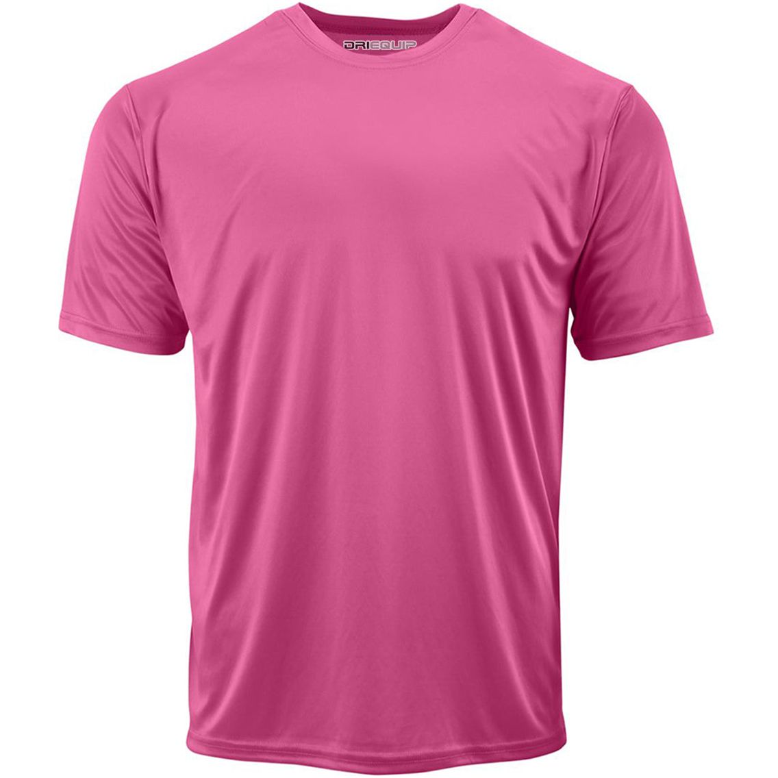 DRIEQUIP Men's Athletic All Sport Training Tee Shirts Activewear DRI-EQUIP Neon Pink