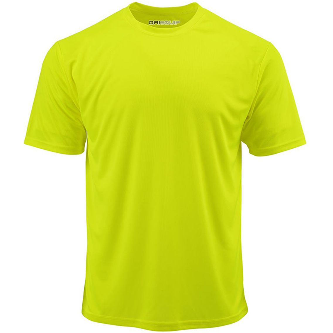 DRIEQUIP Men's Athletic All Sport Training Tee Shirts-NeonYellow Activewear DRI-EQUIP Neon Yellow X-Small