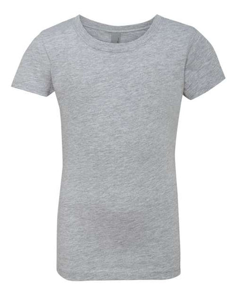Next Level Girls’ Cotton Princess T-Shirt - Next Level 3710 Heather Grey XS Short Sleeve T-Shirts