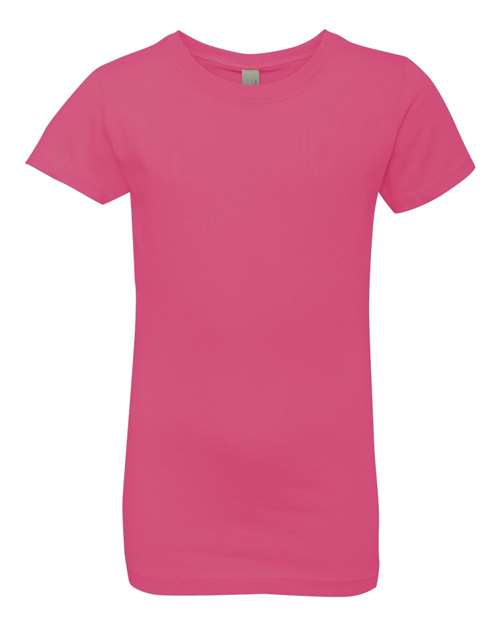 Next Level Girls’ Cotton Princess T-Shirt - Next Level 3710 Hot Pink XS Short Sleeve T-Shirts