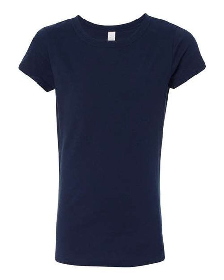 Next Level Girls’ Cotton Princess T-Shirt - Next Level 3710 Midnight Navy XS Short Sleeve T-Shirts