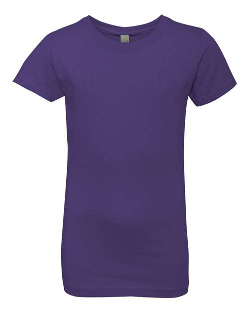 Next Level Girls’ Cotton Princess T-Shirt - Next Level 3710 Purple Rush XS Short Sleeve T-Shirts