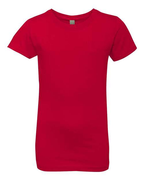 Next Level Girls’ Cotton Princess T-Shirt - Next Level 3710 Red XS Short Sleeve T-Shirts