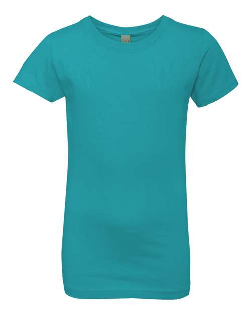 Next Level Girls’ Cotton Princess T-Shirt - Next Level 3710 Tahiti Blue XS Short Sleeve T-Shirts