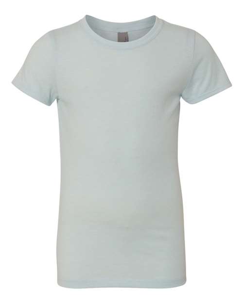 Next Level Girls’ CVC Princess T-Shirt - Next Level 3712 Ice Blue XS Short Sleeve T-Shirts
