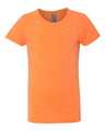 Next Level Girls’ CVC Princess T-Shirt - Next Level 3712 Neon Heather Orange S Short Sleeve T-Shirts