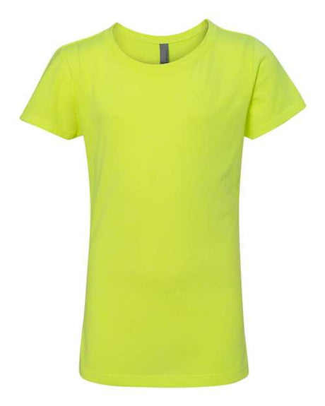 Next Level Girls’ CVC Princess T-Shirt - Next Level 3712 Neon Yellow S Short Sleeve T-Shirts