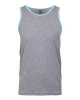 Next Level Men's Cotton Muscle Tank - Next Level 3633 Heather Grey/ Cancun XS