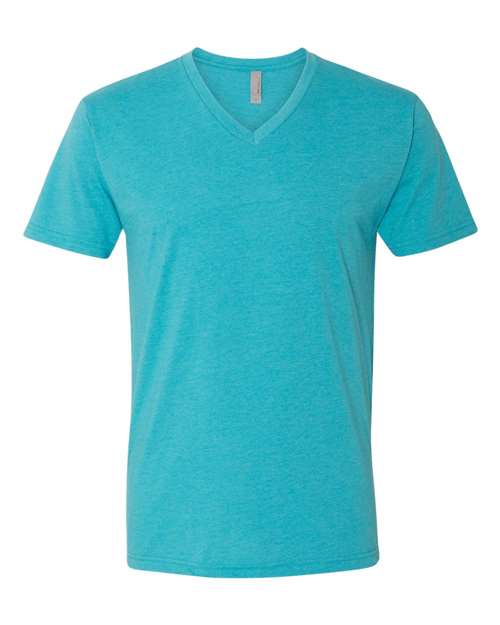 Next Level Men's CVC V - Neck T-Shirt - Next Level 6240 Bondi Blue S Short Sleeve T-Shirts