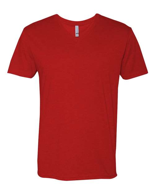 Next Level Men's CVC V - Neck T-Shirt - Next Level 6240 Red S Short Sleeve T-Shirts