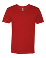 Next Level Men's CVC V - Neck T-Shirt - Next Level 6240 Red S Short Sleeve T-Shirts