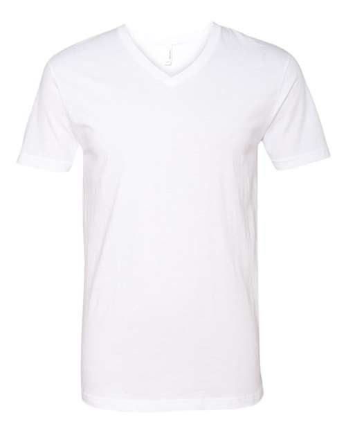 Next Level Men's CVC V - Neck T-Shirt - Next Level 6240 White S Short Sleeve T-Shirts