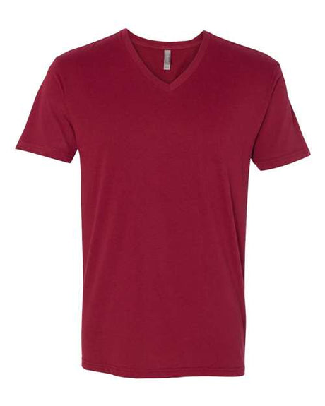 Next Level Men's Sueded V - Neck T-Shirt - Next Level 6440 Cardinal XS Short Sleeve T-Shirts