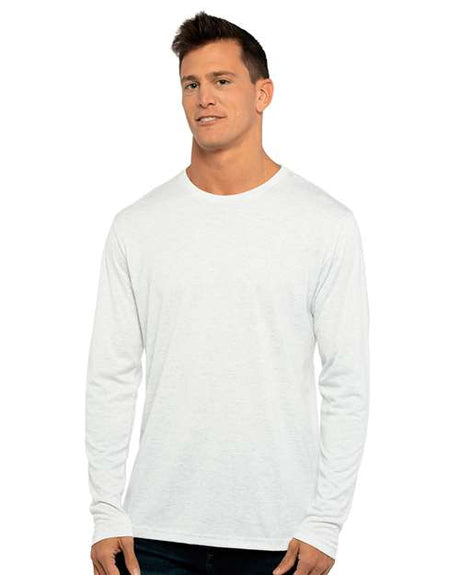 Next Level Men's Triblend Long Sleeve T-Shirt - Next Level 6071 Heather White XS Long Sleeve T-Shirts