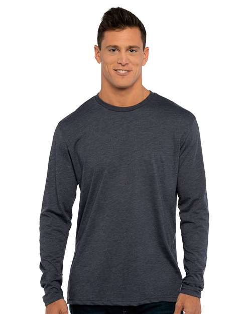 Next Level Men's Triblend Long Sleeve T-Shirt - Next Level 6071 Vintage Navy XS Long Sleeve T-Shirts