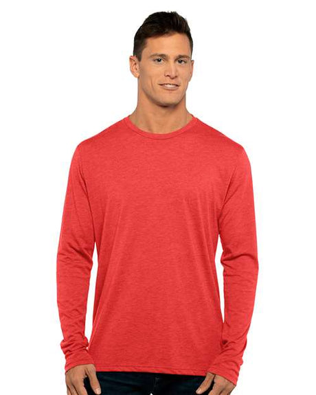 Next Level Men's Triblend Long Sleeve T-Shirt - Next Level 6071 Vintage Red XS Long Sleeve T-Shirts