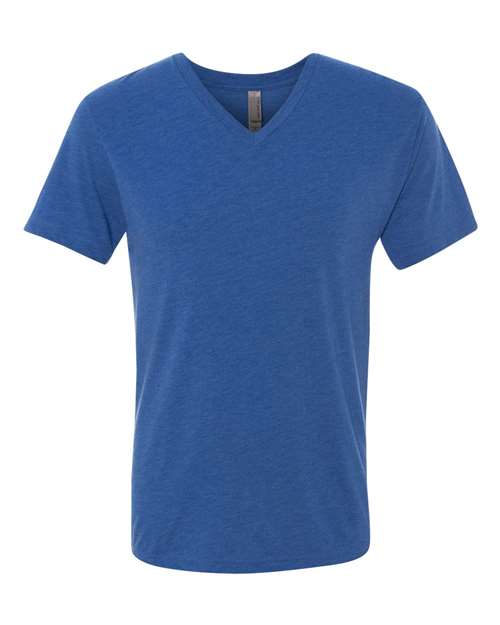 Next Level Men's Triblend V - Neck T-Shirt - Next Level 6040 Vintage Royal S Short Sleeve T-Shirts
