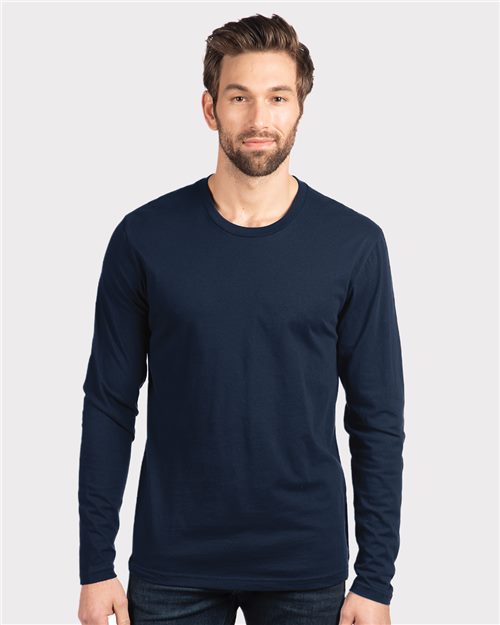 Next Level Unisex Cotton Long Sleeve T-Shirt - Next Level 3601 Black XS Long Sleeve T-Shirts