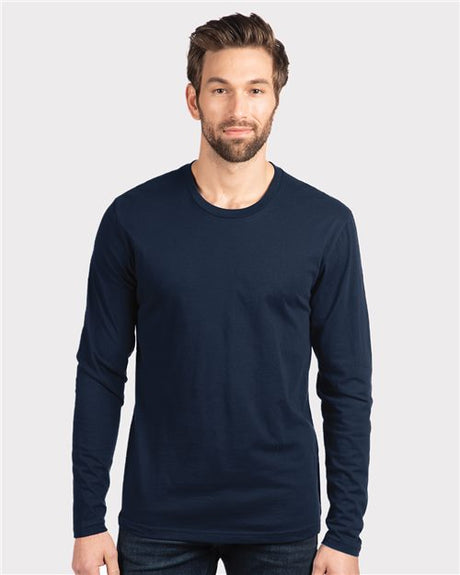 Next Level Unisex Cotton Long Sleeve T-Shirt - Next Level 3601 Black XS Long Sleeve T-Shirts