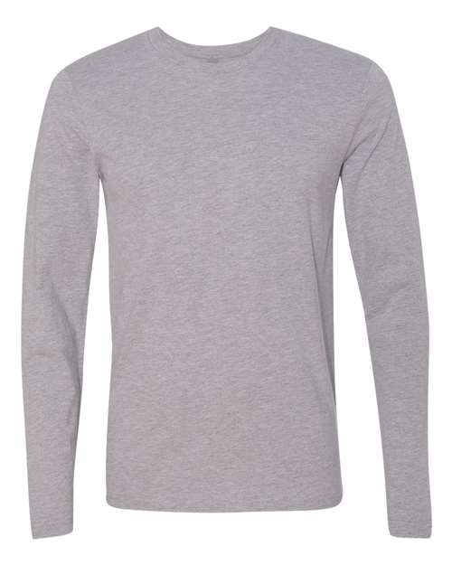 Next Level Unisex Cotton Long Sleeve T-Shirt - Next Level 3601 Heather Grey XS Long Sleeve T-Shirts