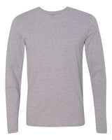 Next Level Unisex Cotton Long Sleeve T-Shirt - Next Level 3601 Heather Grey XS Long Sleeve T-Shirts
