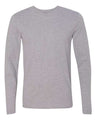 Next Level Unisex Cotton Long Sleeve T-Shirt - Next Level 3601 Heather Grey XS Long Sleeve T-Shirts