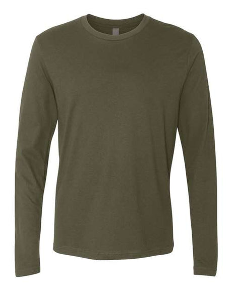 Next Level Unisex Cotton Long Sleeve T-Shirt - Next Level 3601 Military Green XS Long Sleeve T-Shirts
