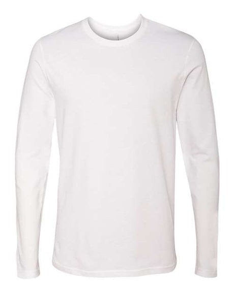 Next Level Unisex Cotton Long Sleeve T-Shirt - Next Level 3601 White XS Long Sleeve T-Shirts