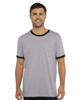 Next Level Unisex Cotton Ringer T-Shirt - Next Level 3604 Black/ Natural XS Short Sleeve T-Shirts