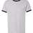 Next Level Unisex Cotton Ringer T-Shirt - Next Level 3604 Heather Grey/ Black XS Short Sleeve T-Shirts