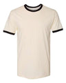 Next Level Unisex Cotton Ringer T-Shirt - Next Level 3604 Natural/ Black XS Short Sleeve T-Shirts