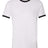 Next Level Unisex Cotton Ringer T-Shirt - Next Level 3604 White/ Black XS Short Sleeve T-Shirts