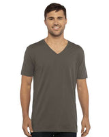 Next Level Unisex Cotton V - Neck T-Shirt - Next Level 3200 Heavy Metal XS Short Sleeve T-Shirts
