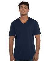 Next Level Unisex Cotton V - Neck T-Shirt - Next Level 3200 Midnight Navy XS Short Sleeve T-Shirts