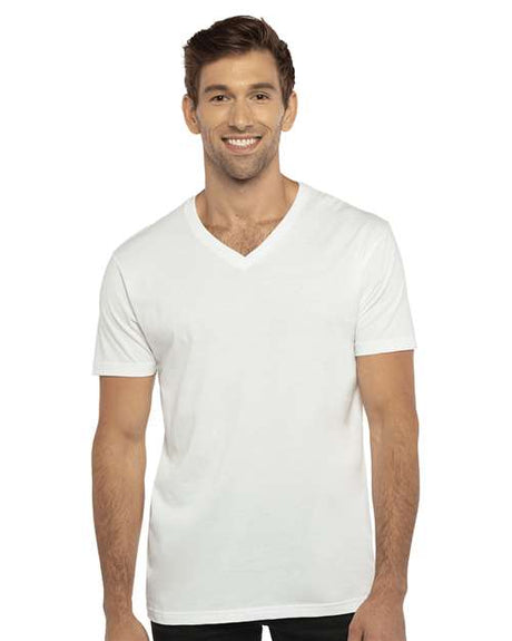 Next Level Unisex Cotton V - Neck T-Shirt - Next Level 3200 White XS Short Sleeve T-Shirts