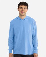 Next Level Unisex CVC Hoodie Long Sleeve T-Shirt - Next Level 6221 Heather Columbia Blue XS Long Sleeve T-Shirts