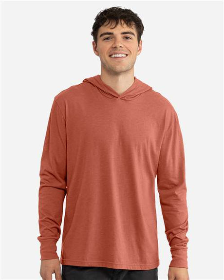 Next Level Unisex CVC Hoodie Long Sleeve T-Shirt - Next Level 6221 Heather Redwood XS Long Sleeve T-Shirts
