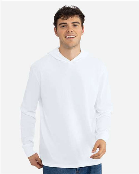 Next Level Unisex CVC Hoodie Long Sleeve T-Shirt - Next Level 6221 White XS Long Sleeve T-Shirts