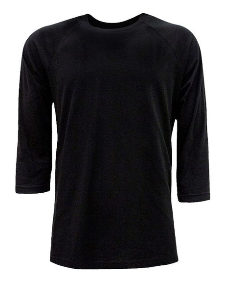 Next Level Unisex CVC Three - Quarter Sleeve Raglan T-Shirt - Next Level 6251 Black/ Black XS Short Sleeve T-Shirts